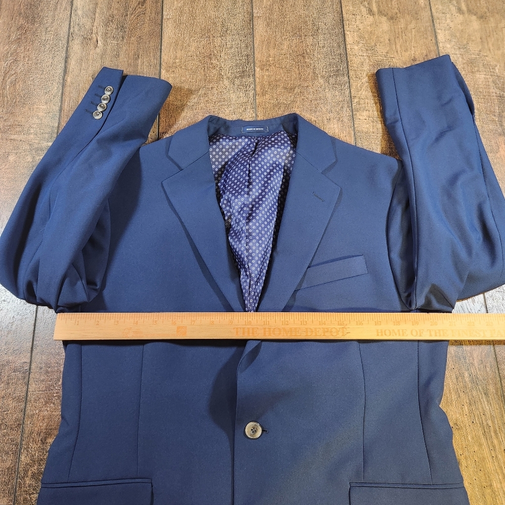 Stafford Performance Travel Blazer Men's 42S Blue Lightweight Stretch Sport Coat - Picture 6 of 9